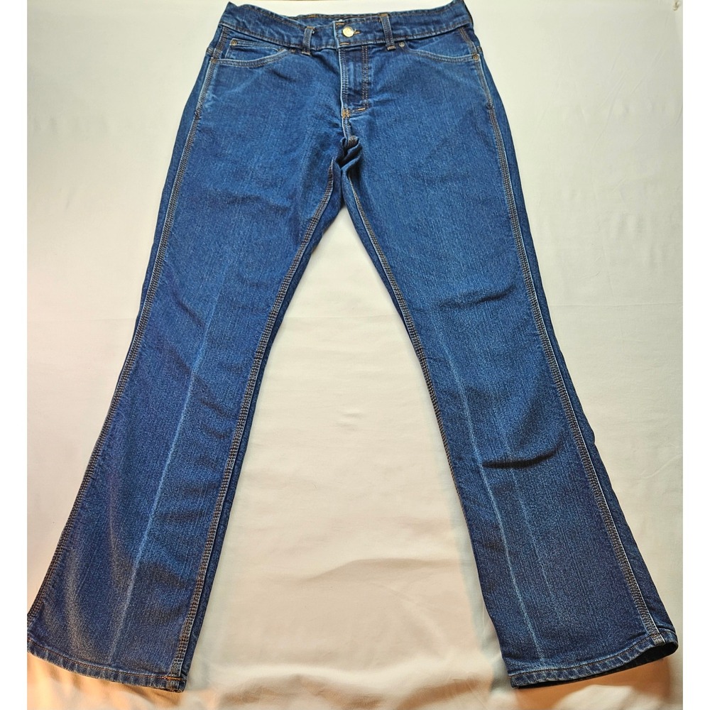 Origin USA Delta 68 Bootcut Jeans Men 32x36 Blue Denim Made in USA Triple Stitch